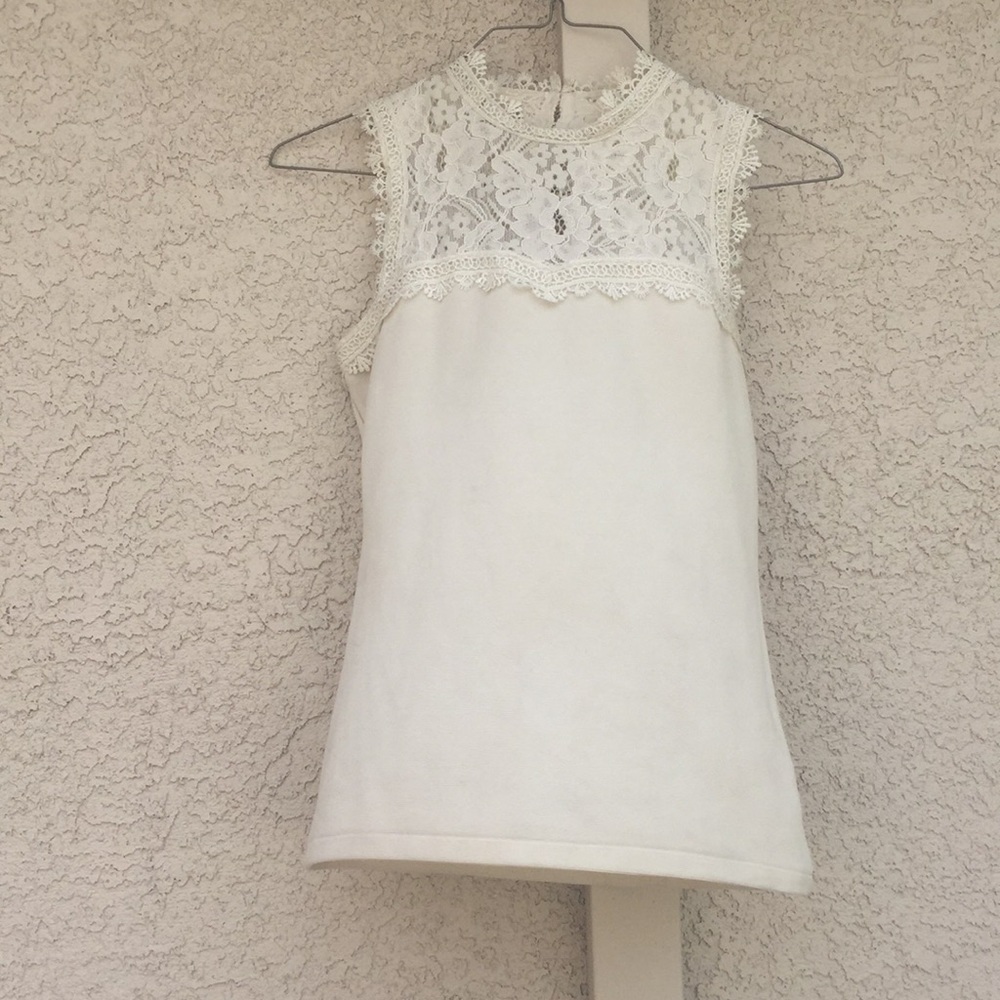 White lace top